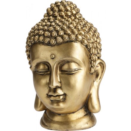 Java gold buddha fej szobor 23,5cm