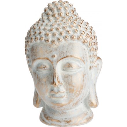 Java Champagne buddha fej szobor 23,5cm