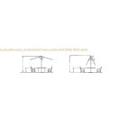 Petrarca fa vázas napernyő  4 x 4 m