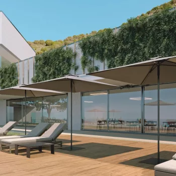 Ocean aluminium  vázas napernyő  2.5 x 2.5 m