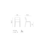 Nardi Trill Bistrot ottanio kék kültéri szék