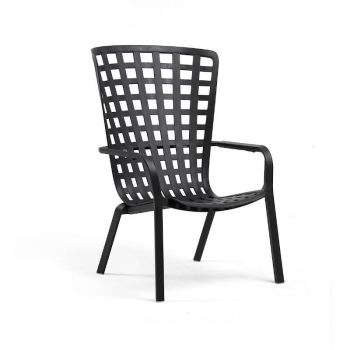   Nardi Folio kerti műanyag rakásolható szék antracit szürke színben