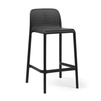   Nardi Lido mini kerti rakásolható bárszék antracit szürke