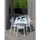 Nardi Rio 140-210 cm bővíthető kerti asztal fehér színben