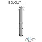 BIG JOLLY S A365 egyenes kerti hideg-meleg vizes zuhany 3 lábmosóval és zuhanyfejjel