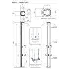 BIG JOLLY S A365 egyenes kerti hideg-meleg vizes zuhany 3 lábmosóval és zuhanyfejjel