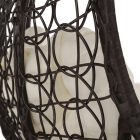 KALEA 2 barna-barna függő fotel krémszínű párnával