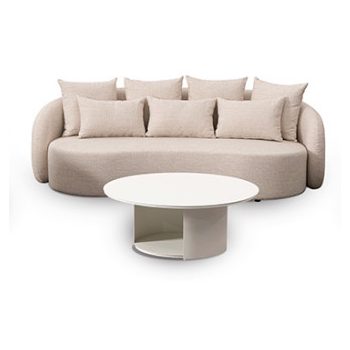 Cosy kerek alumínium asztal fehér