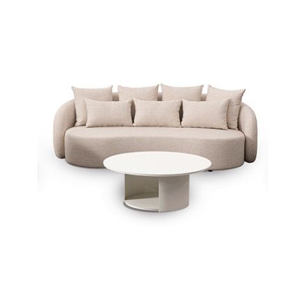 Cosy kerek alumínium asztal fehér