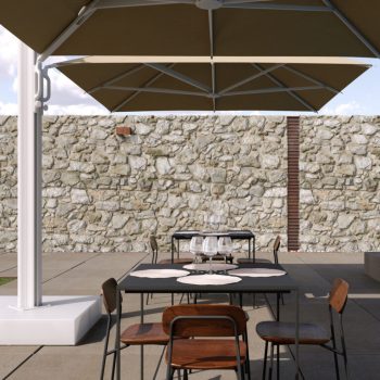   K_due Napernyő 2 függetlenül behúzható karral, gázrugóval T verzió 350x700 cm