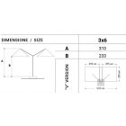 K_due Napernyő 2 függetlenül behúzható karral, gázrugóval V verzió 300x600 cm