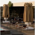 K_quattro Négy gázrugós, behúzható karral ellátott napernyő 600x600 cm