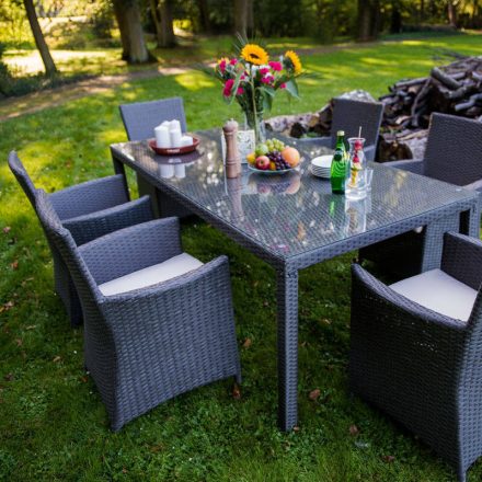 Gustoso műrattan garnitúra szürke