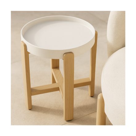 Nature kávézóasztal teak/fehér