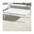 Venice Stone kávézóasztal 120 x 80 cm fehér