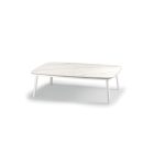 Venice Stone kávézóasztal 120 x 80 cm fehér