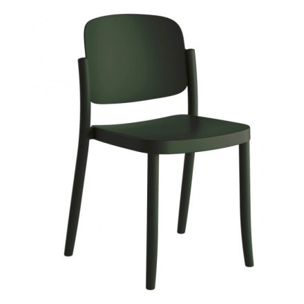 Piazza 1 műanyag kerti szék sötét zöld