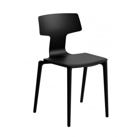 Split műanyag kerti szék fekete