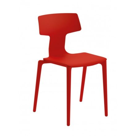 Split műanyag kerti szék piros
