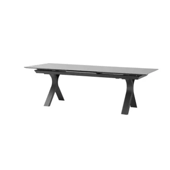   Carson bővíthető kerti étkezőasztal antracit 100x180-240cm