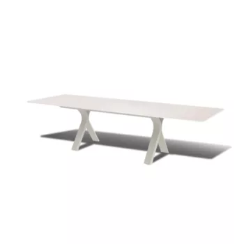Carson bővíthető kerti étkezőasztal krém 100x180-240cm