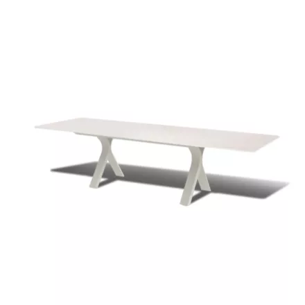 Carson bővíthető kerti étkezőasztal krém 100x180-240cm