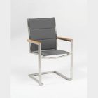 Garda szánkótalpas karosszék szürke