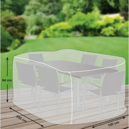 Védőhuzat téglalap étkező szetthez XL 250x150 cm