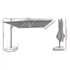 Roma-Deluxe napernyő 300 x 300 fahatású