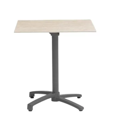 Thea lehajtható asztal 70x70cm antracit/travertin