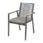 Woody rakásolható kerti karosszék világosszürke