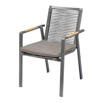 Woody rakásolható kerti karosszék világosszürke