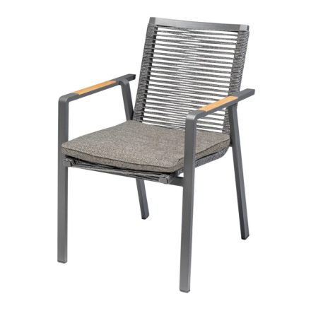 Woody rakásolható kerti karosszék világosszürke