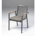 Woody rakásolható kerti karosszék világosszürke