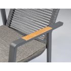 Woody rakásolható kerti karosszék világosszürke