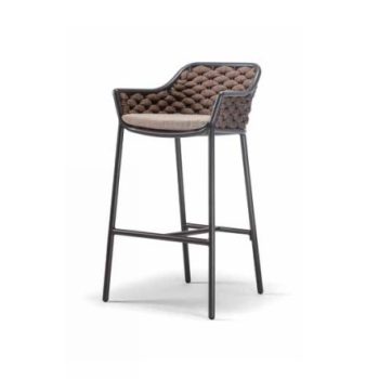 Panama kerti bárszék antracit/barna