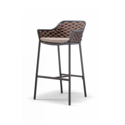 Panama kerti bárszék antracit/barna