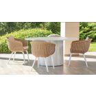 Melrose kerti karosszék fehér/natúr