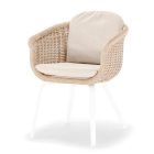 Melrose kerti karosszék fehér/natúr