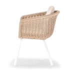 Melrose kerti karosszék fehér/natúr