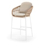 Elba kerti bárszék fehér/natúr