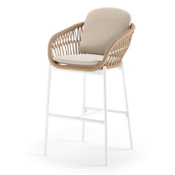 Elba kerti bárszék fehér/natúr
