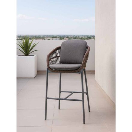 Elba kerti bárszék antracit/barna