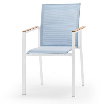 Alpha kerti karosszék fehér/világoskék