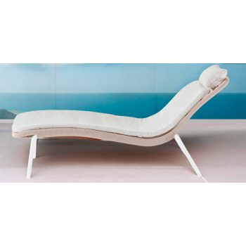 Leaf napozóágy fehér/bézs