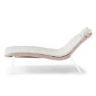 Leaf napozóágy fehér/bézs