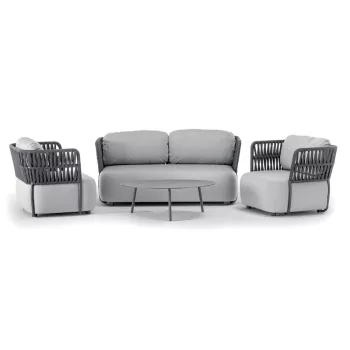 Soft Set kerti ülőgarnitúra szett fekete