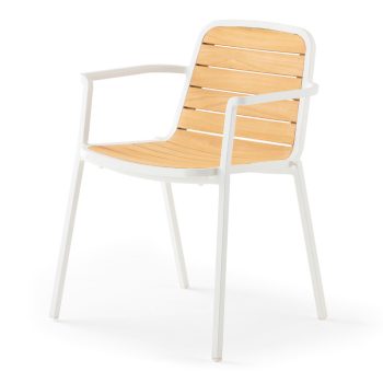 Nida kültéri karosszék fehér színben