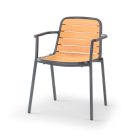 Nida kültéri karosszék sötét szürke színben