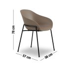 34658T fém vázas kerti szék taupe